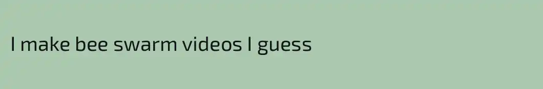 I make bee swarm videos I guess